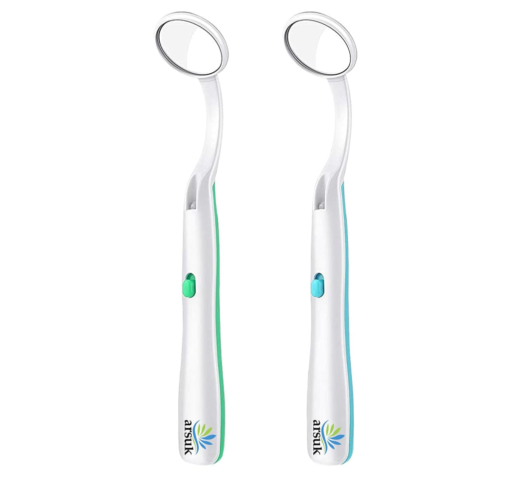 Dental Mirror for Teeth with LED Light – Dentist Mirror for inside Mouth, Gums & Tongue – Anti-Fog Reusable Mouth