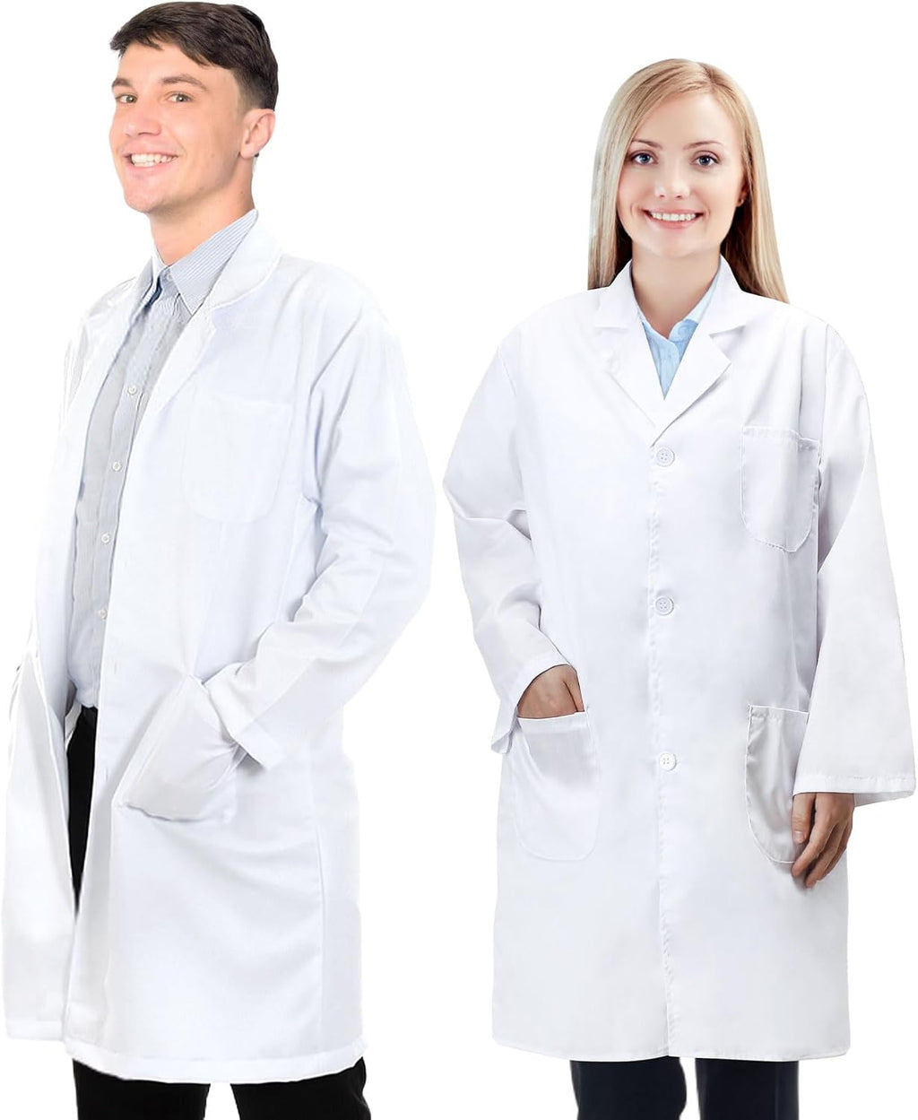 Lab Coat for Men Women,White Doctor Costume Science Medical Coat