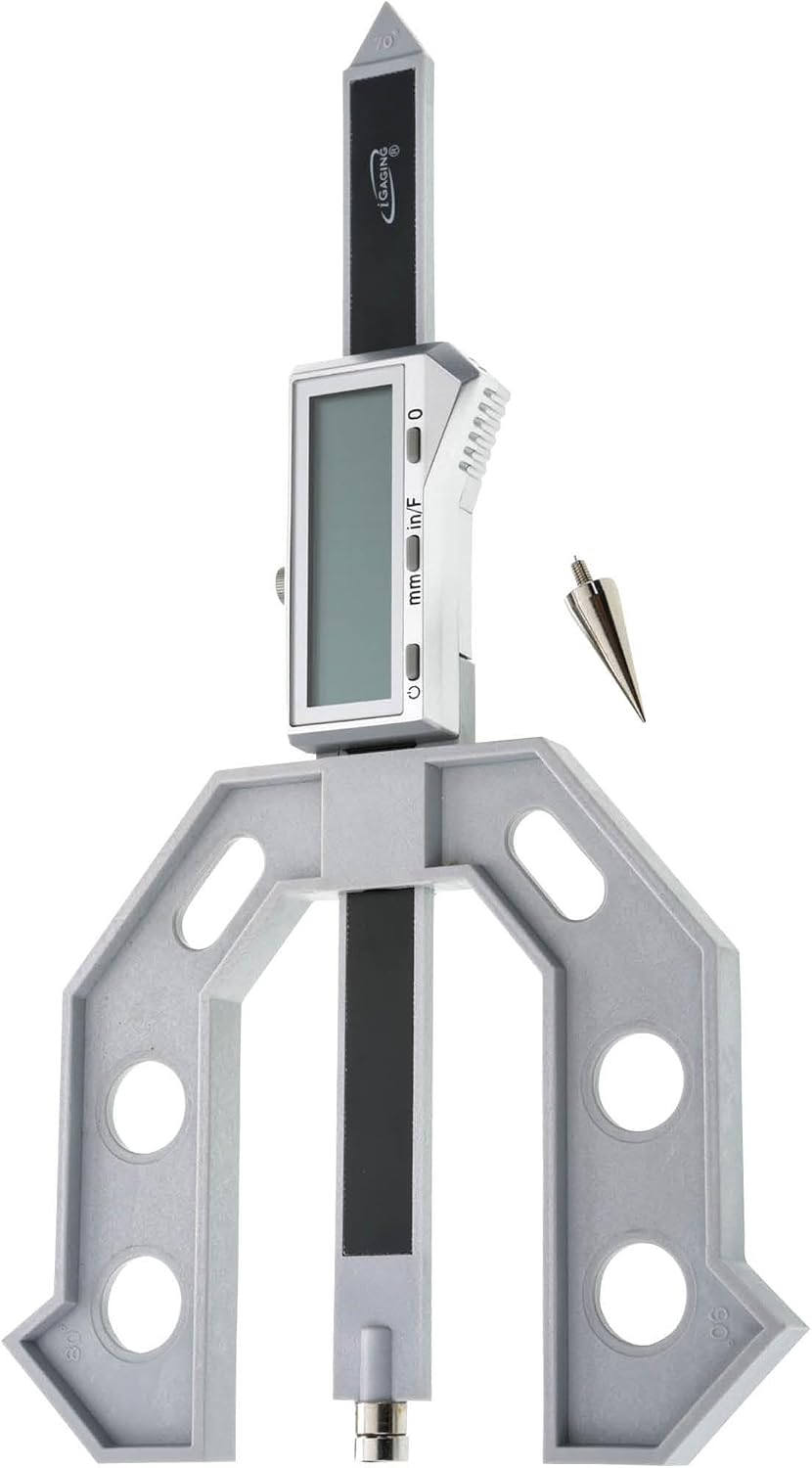 iGAGING 0-6" DIGITAL MULTI-GAUGE FOR WOODWORKERS AND WELDERS - 3-IN-1 TOOL - DEPTH GAUGE + HEIGHT GAUGE + THICKNESS GAUGE