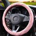Soft Microfiber Leather Steering Wheel Cover, Universal 15 Inch for Women Girls, Fit Vehicles, Sedans, SUVs, Vans