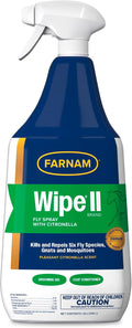 Wipe II Horse Fly Spray with Citronella, 32 oz Spray