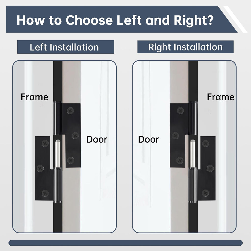 Black Lift Off Door Hinges 3.5IN for Exterior Interior,6 Pack,Right
