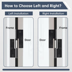 Black Lift Off Door Hinges 3.5IN for Exterior Interior,6 Pack,Right