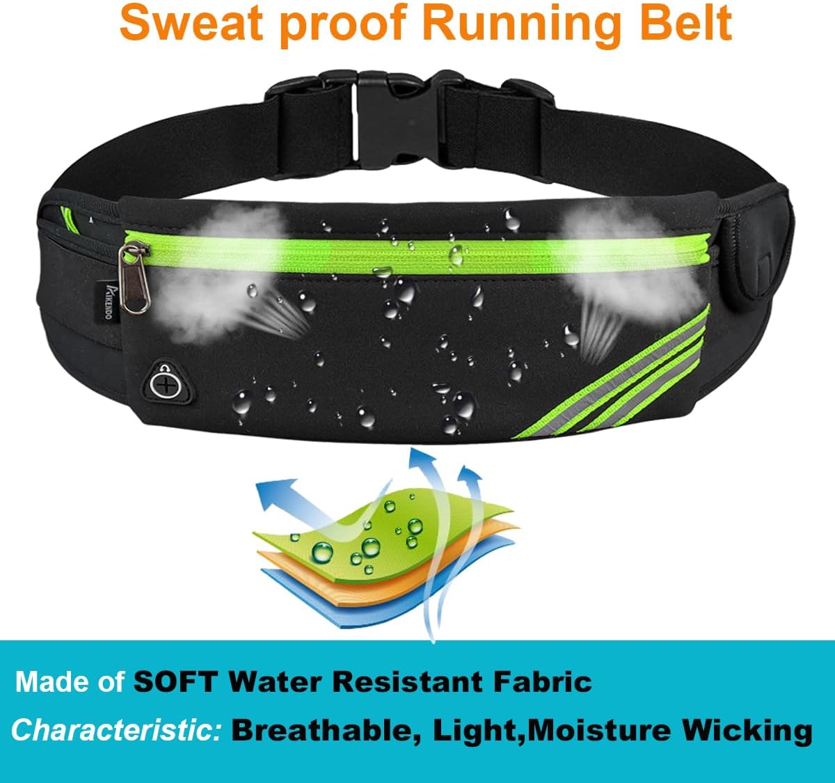 Slim Running Belt Fanny Pack Phone Holder Money Belt Women and Men | Waist Pack Bag for Hiking Cycling Workout
