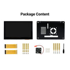 Waveshare 4.3inch Capacitive Touch Display Compatible with Raspberry Pi 4B Comes with Protection Case 800×480 Resolution IPS Wide Angle MIPI DSI Interface