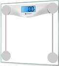 Digital Body Weight Bathroom Scale, 6mm Tempered Glass, 400 lbs | Large Blue LCD Backlight Display, High Precision