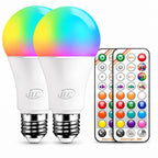 Color Changing Light Bulb 120W Equivalent, 12W with Remote Control E26