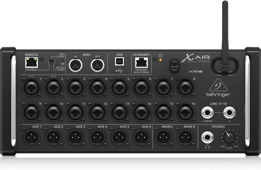 X AIR XR18 18-Channel, 12-Bus Digital Mixer for iPad/Android Tablets with 16 Programmable Midas Preamps, Integrated