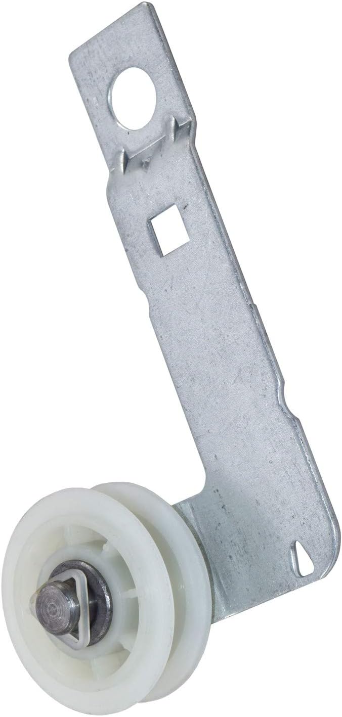 HQRP Dryer Idler Pulley with Bracket Assembly Replacement for Maytag 3LMEDC100YW0 3LMEDC100YW1 MEDE400XR0 MEDE400XW0 MGDE300VF2 MGDE300VF3 YMED9000YR0 YMED9000YR1