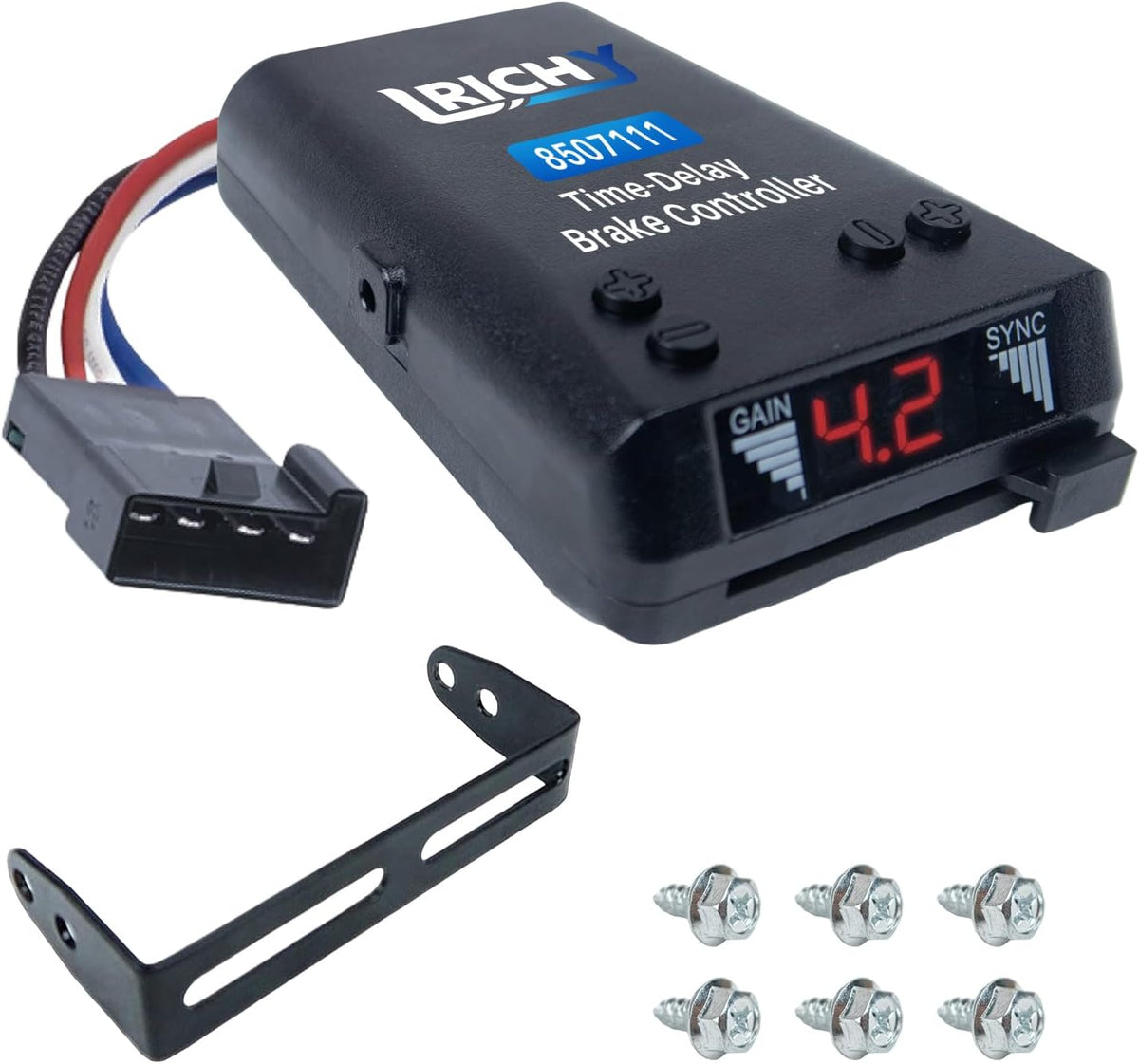 8507111 Upgraded Time-Delay Trailer Brake Controller for 1-4 Axles