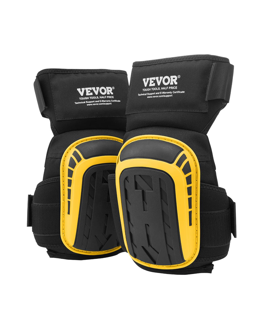 Knee Pads for Work, Extended Heavy Duty Construction Knee Pads with 2 Extension Straps, Foam Gel Cushion, Anti-slip