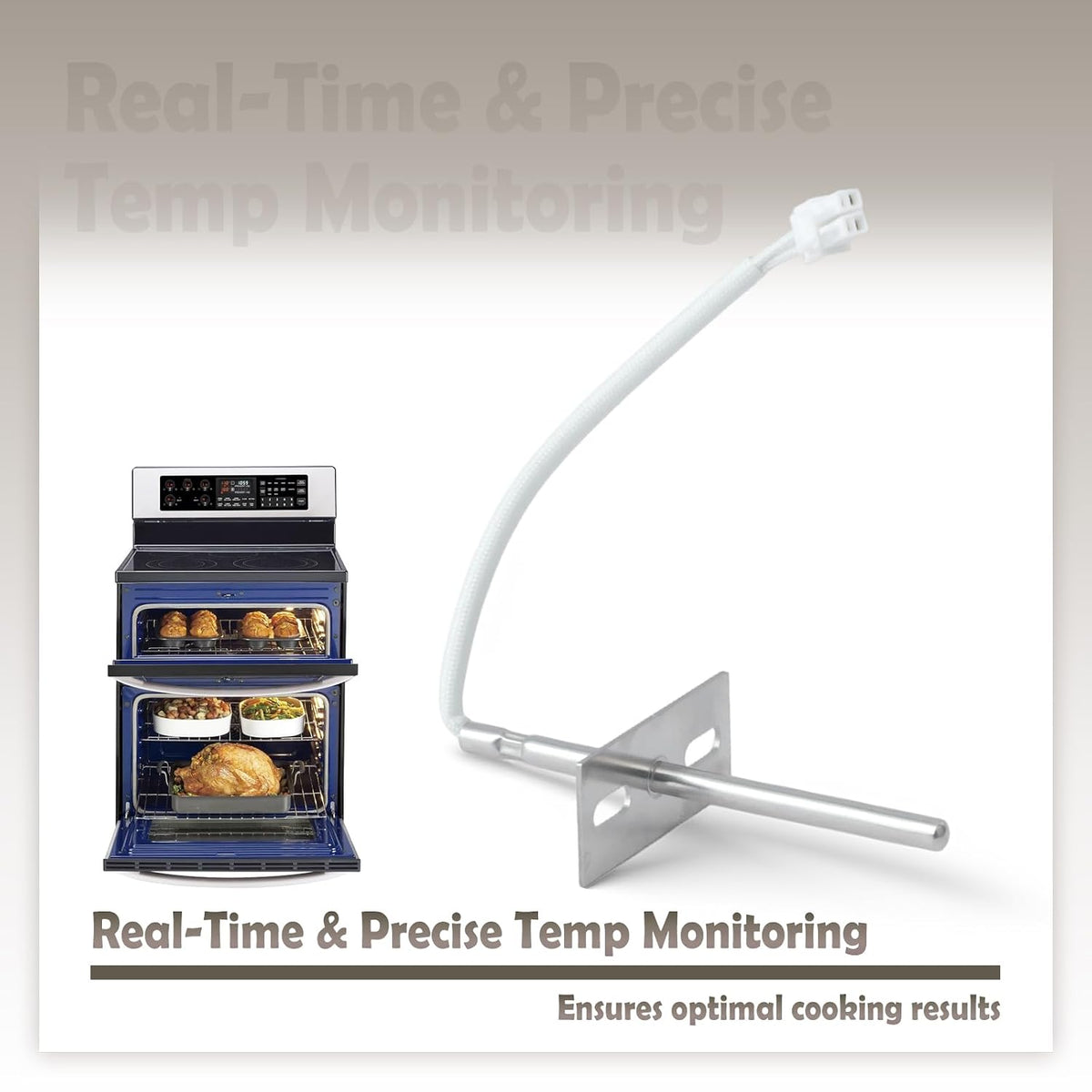 EBG61305801 Oven Range Temperature Sensor Probe Compatible with LG LRE30453ST LREL6323S LREL6325F Ovens, Replace EBG61305805 4210332 AP5989951 PS11732697 EAP11732697
