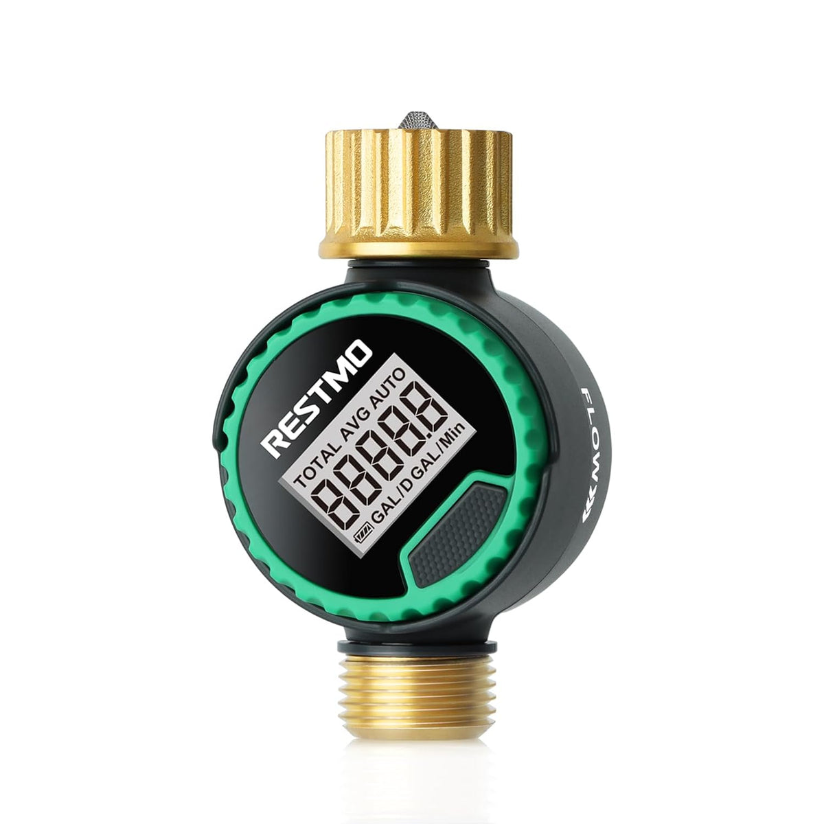 RESTMO 360° Rotatable Water Flow Meter, Brass Inlet & Outlet Water Meter