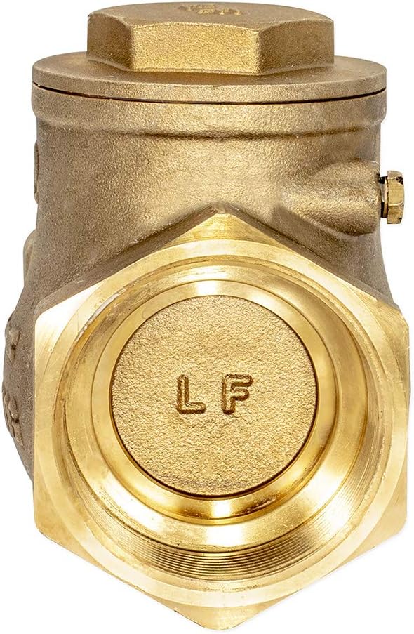 Eastman Brass Swing Check Valve, 2 Inch IPS, Brass Plumbing Fitting, 20431LF