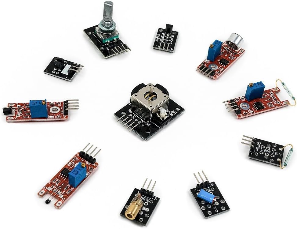 37 in 1 Sensor Module Kit for Arduino Starters - Sensor Kit DIY for Raspberry Pi Mega2560 UNO R3 Nano Including Tutorial in USB Flash Driver