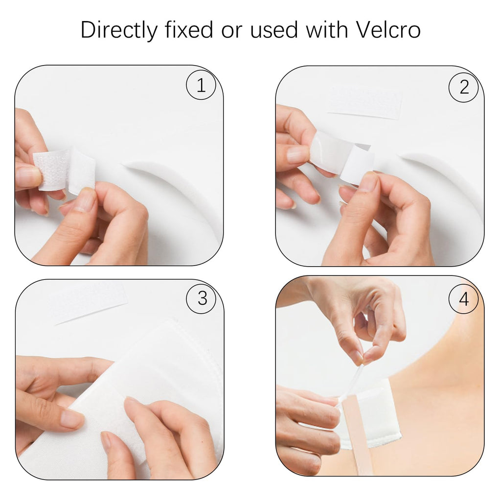4 Pairs No-Sewing Shoulder Pads Self Adhesive Sponge Shoulder Pads Non Slip Shoulder Protectors Soft Covered Sewing