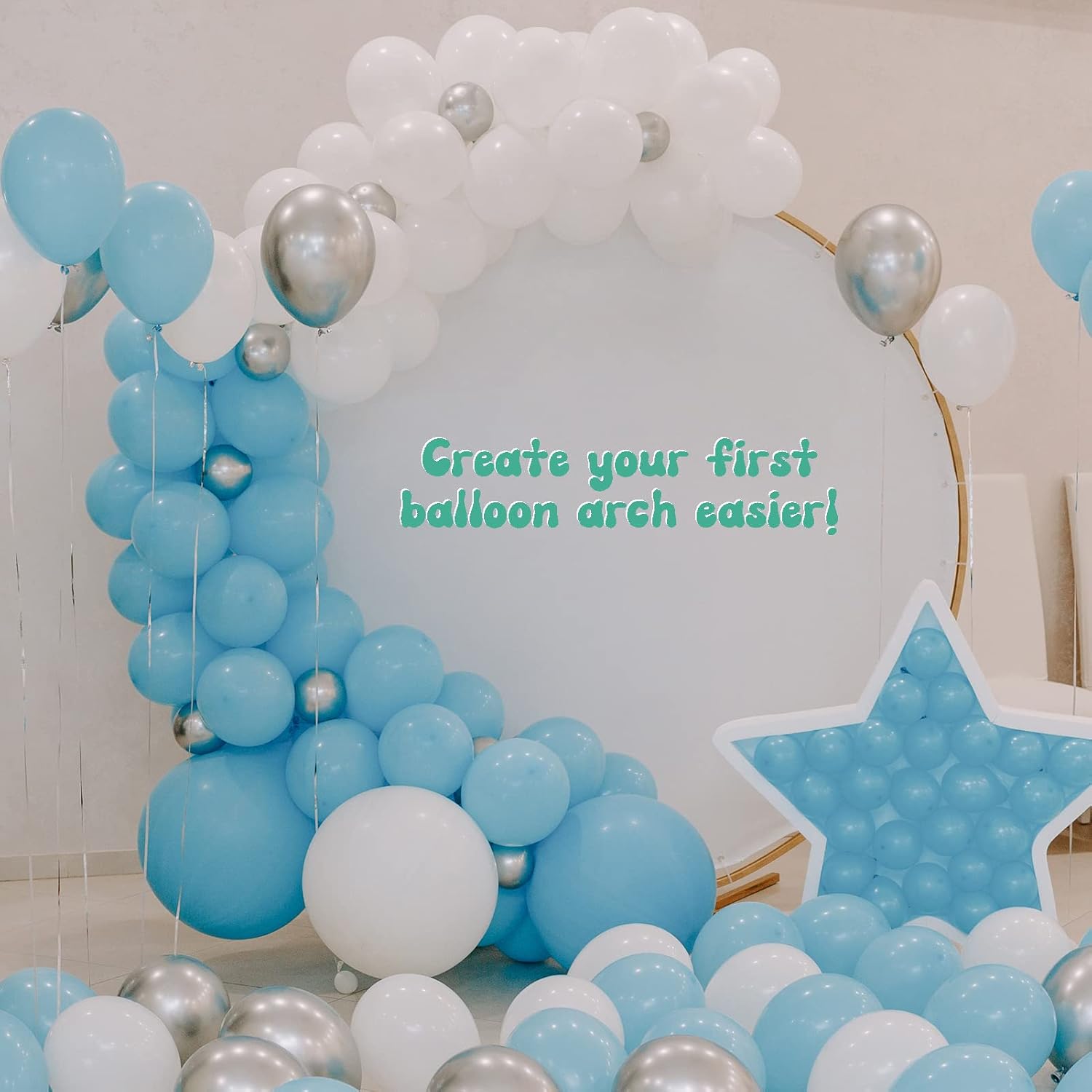 Balloon Arch Kit, 82ft Easy DIY Balloon Decorating Garland Strip and 500Pcs Glue Point Dots Tape for Balloon Arch