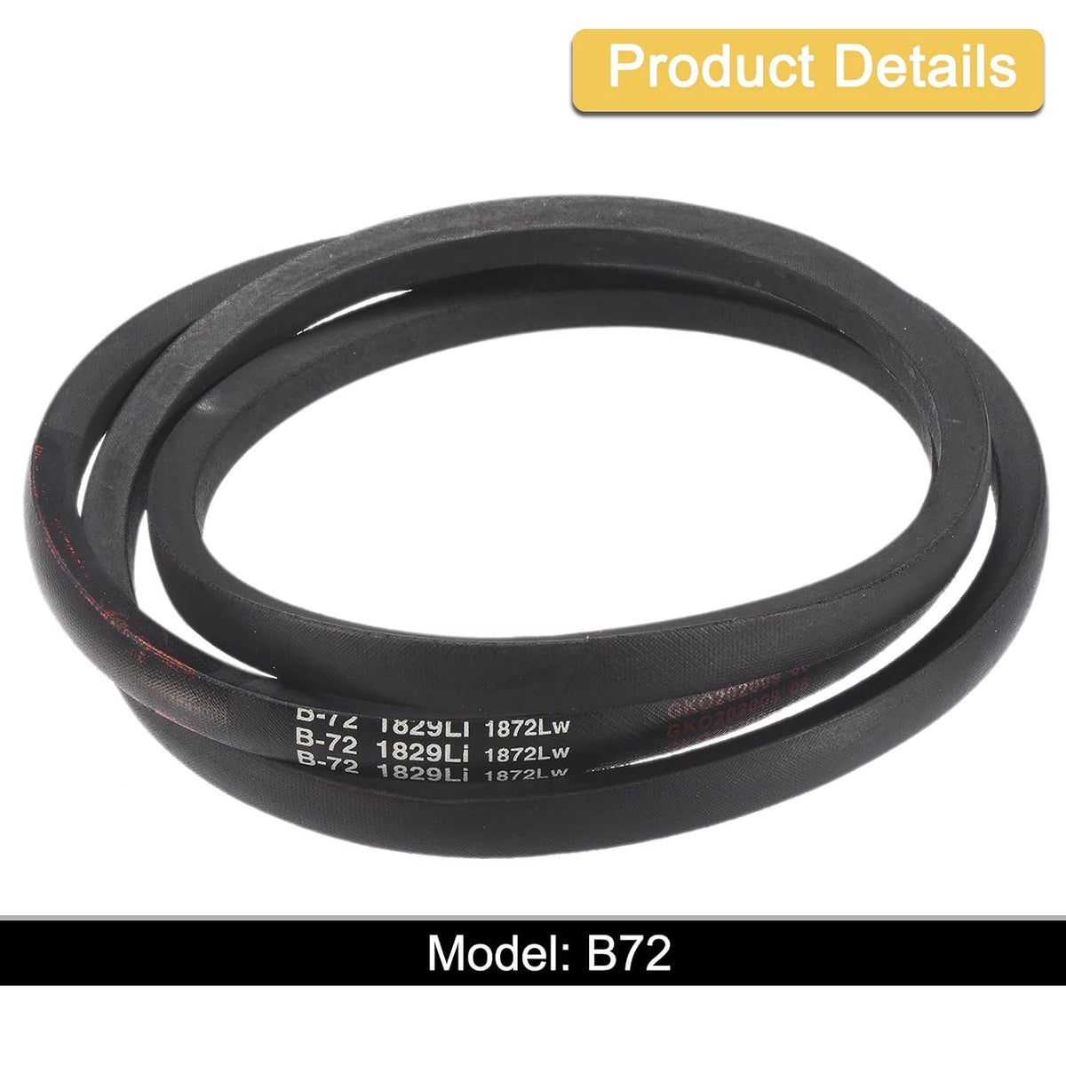 uxcell 3pcs B72 Classic Wrapped V-Belt, 75" Outer Circ B Profile V-Belt