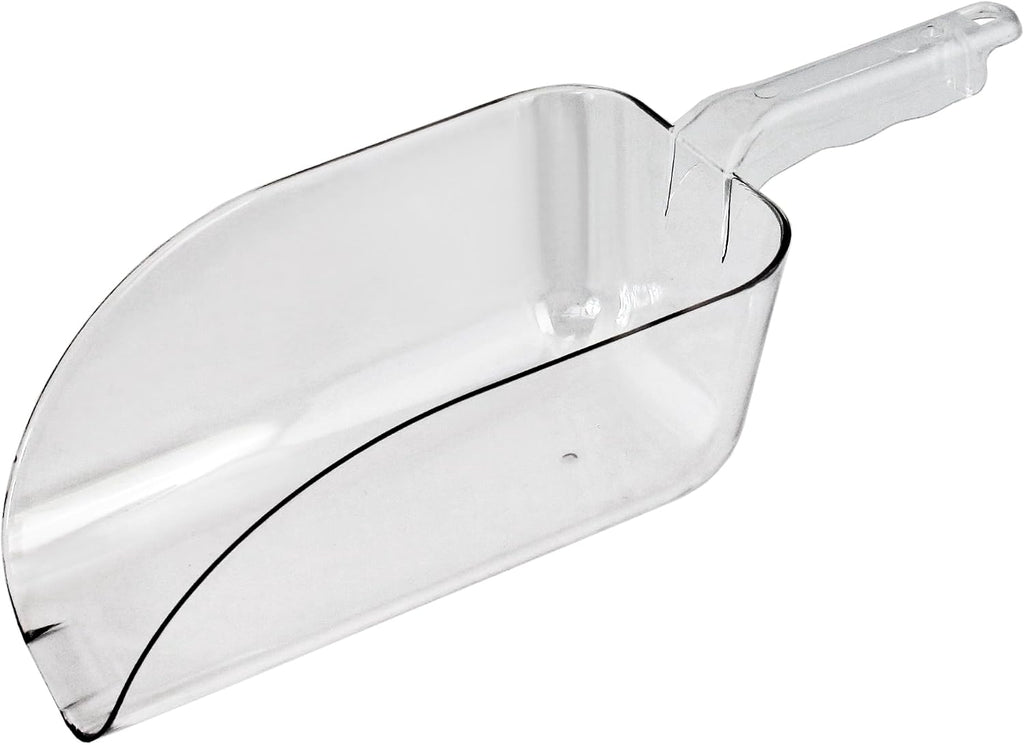 Polycarbonate Plastic Utility Ice Scoop, Clear, 64 oz