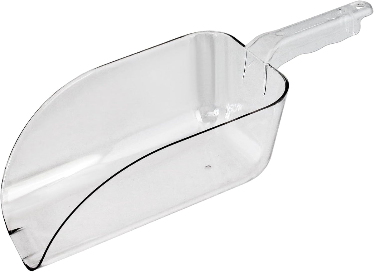 Polycarbonate Plastic Utility Ice Scoop, Clear, 64 oz