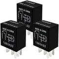 Cuttnell 3-Pack G8HE-1C7T-R1-DC12 Relay 12V 40A 5-Pin
