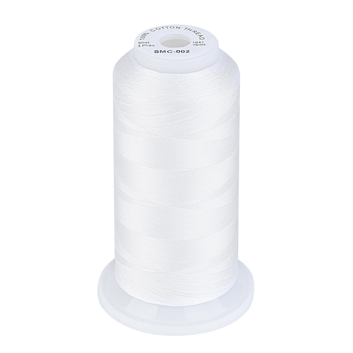 100% Cotton Thread 1641 Yards White for Sewing Quilting