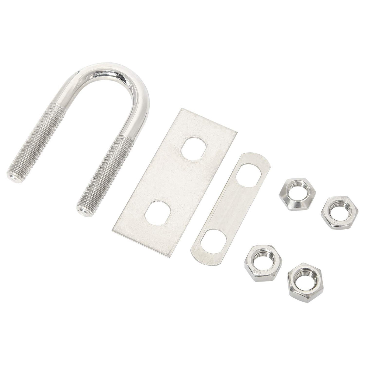 NovelBee 2 Pack 1/2" Stainless Steel U Bolt,4-1/4" Stern Bow Eye for Boat