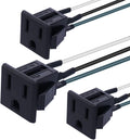 3Pcs 3 Pins US Power Socket Plug Panel 15A 125V AC Panel Mount Outlet Industrial Plug Female Connectors Adapter With