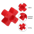 uxcell 10pcs GS12 Coupling Insert, Urethane Flexible Solid Type Jaw Coupling Center Insert for L-Jaw Couplings L-Jaw Couplers Set, Red