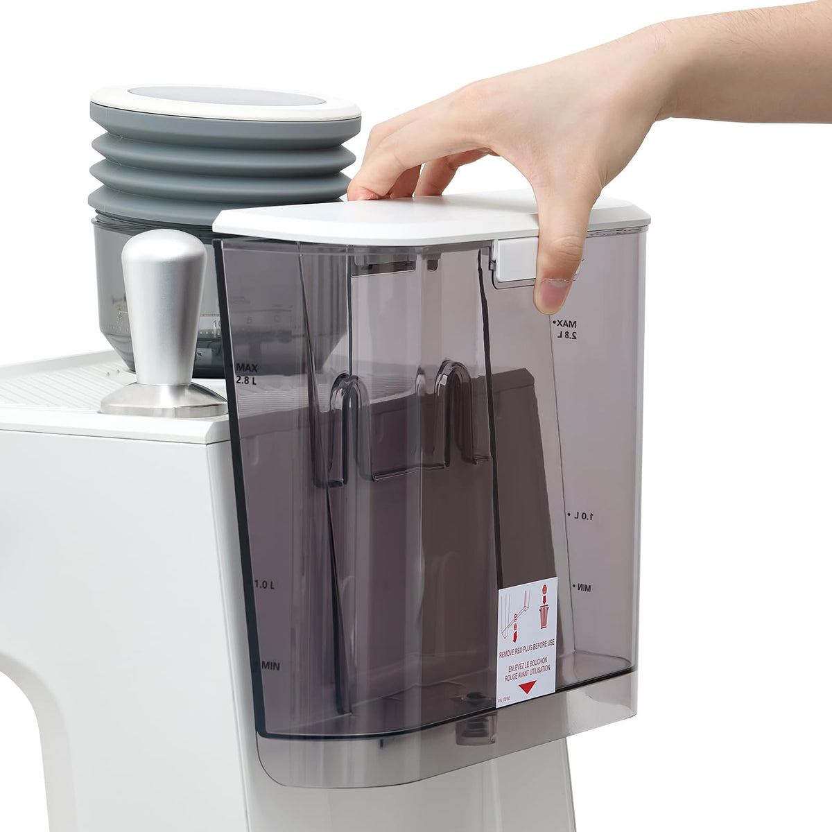Water tank with lid for espresso machine with grinder CP6300WH