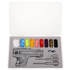 Plastic Snap Fastener Kit with Plier, Grey