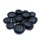 Luxury Suit Buttons 16 Pack, Bone Look Glossy 4-Hole Set, Blue Navy
