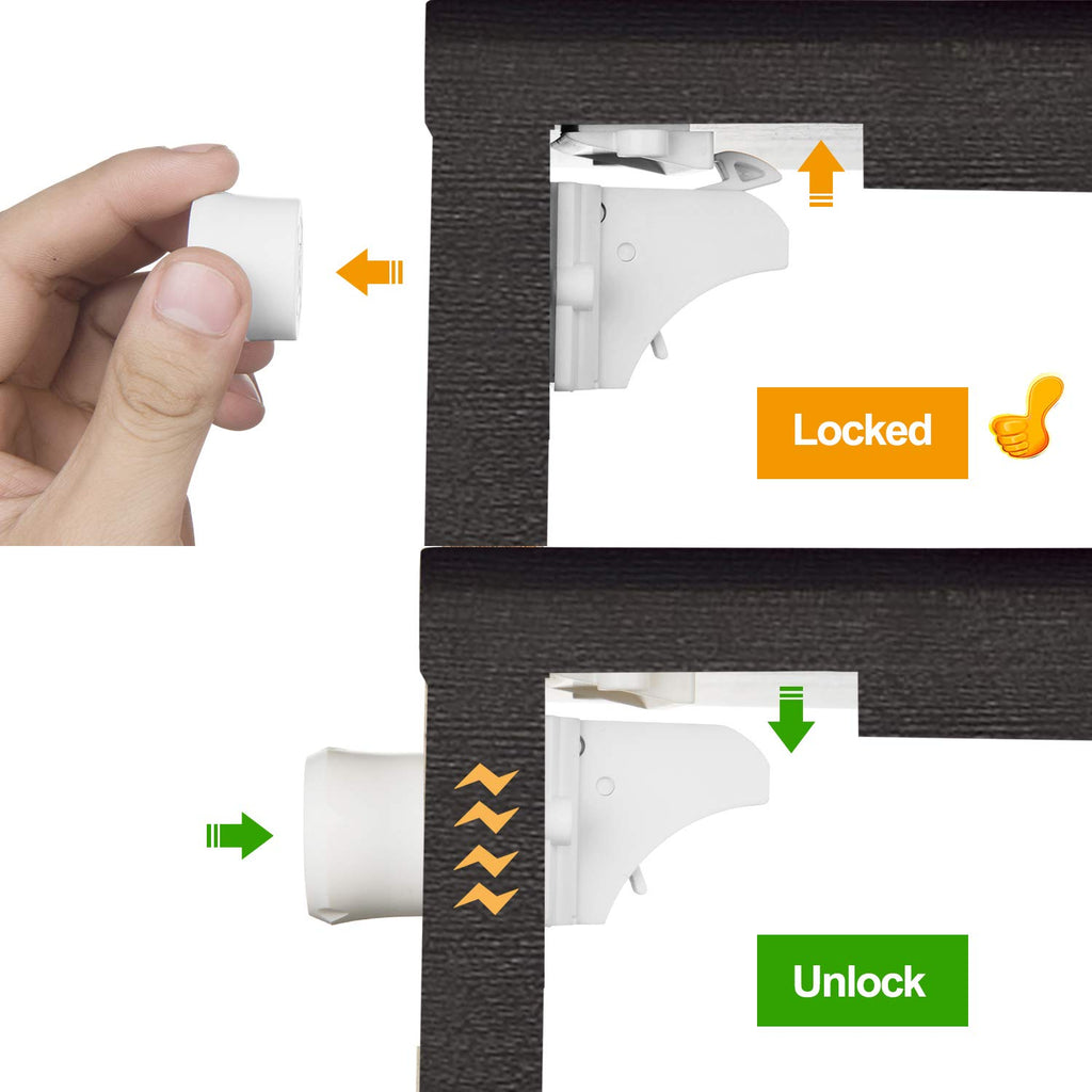 Magnetic Cabinet Locks Replacement Keys (3)