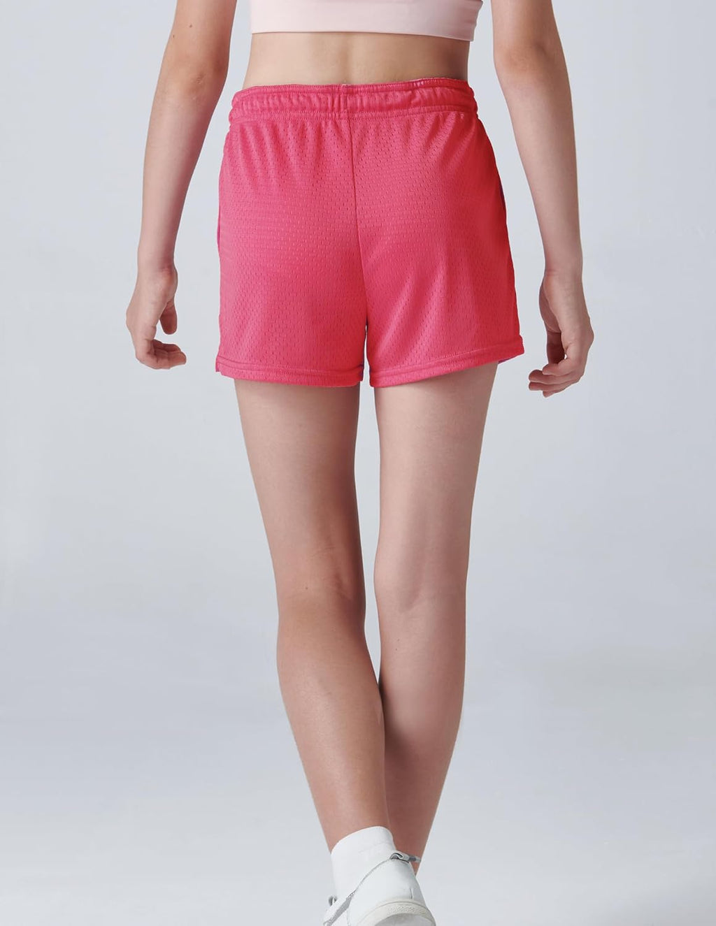 4 Pack Youth Girls Athletic Mesh Shorts with Pockets | Quick Dry, Activewear, Gym Shorts for Running Basketball