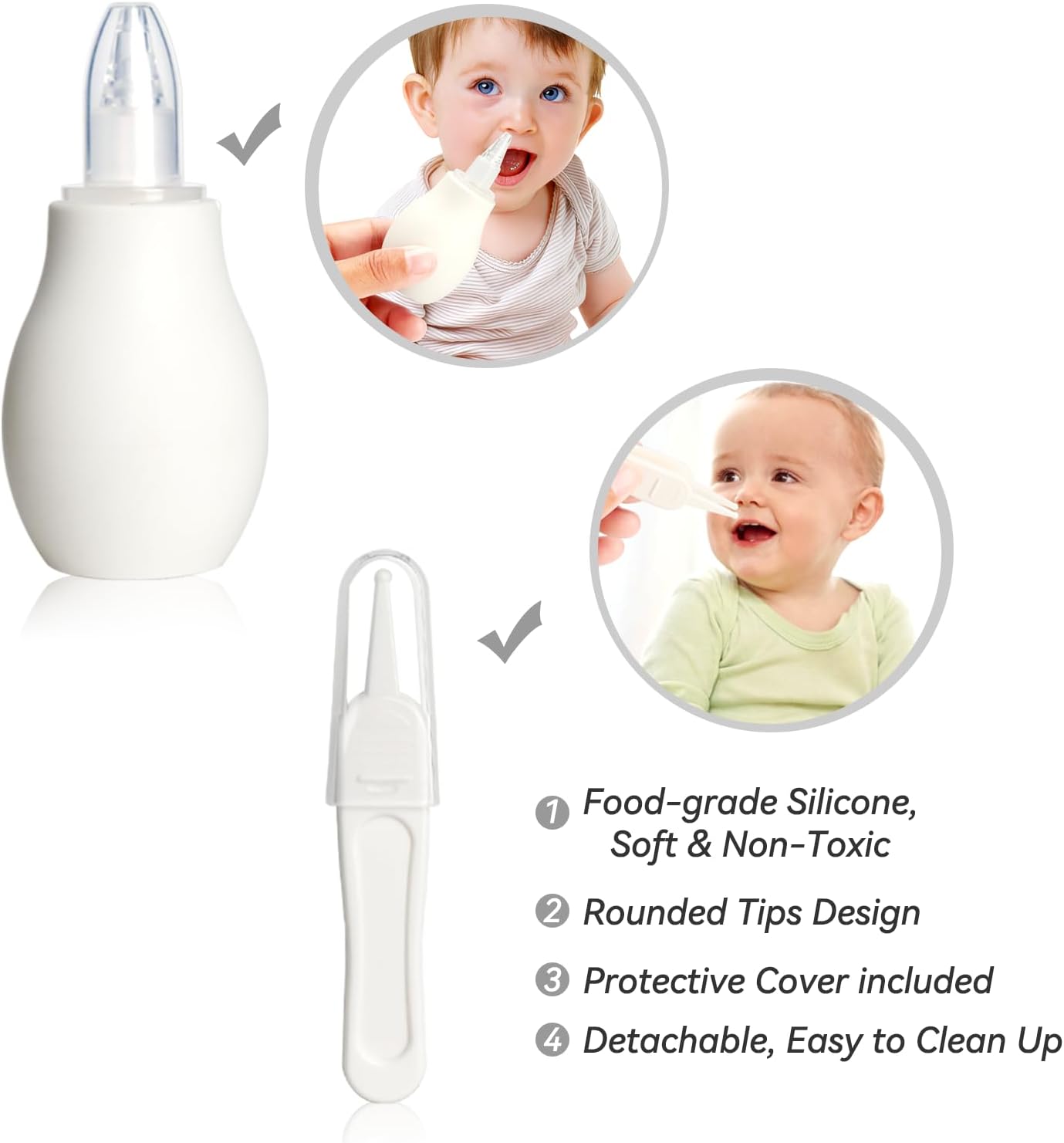Baby Grooming Kit, Infant Safety Care Set with Hair Brush Comb Nail Clipper Nasal Aspirator,Baby Essentials Kit for