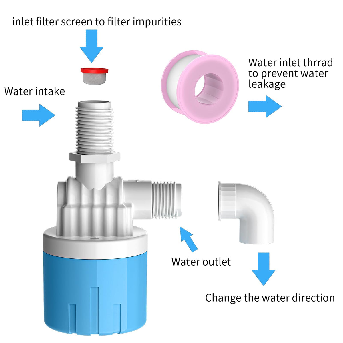 YajuPavilion"3/4" Automatic Water Level Contro | Water trough float valve
