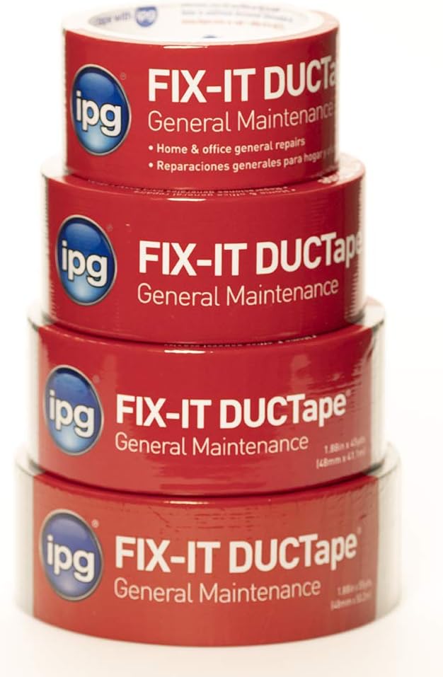 IPG Fix-It DUCTape, General Maintenance Duct Tape, 1.88" x 55 yd, Silver (Single Roll)
