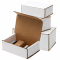 Corrugated Mailers White Tuck Shipping Boxes (7x4x4)