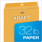 9 x 12 Clasp Envelopes, Clasp and Gummed Closures for Storing or Mailing, Extra Heavy-Duty 32 lb Kraft Paper, 100 per