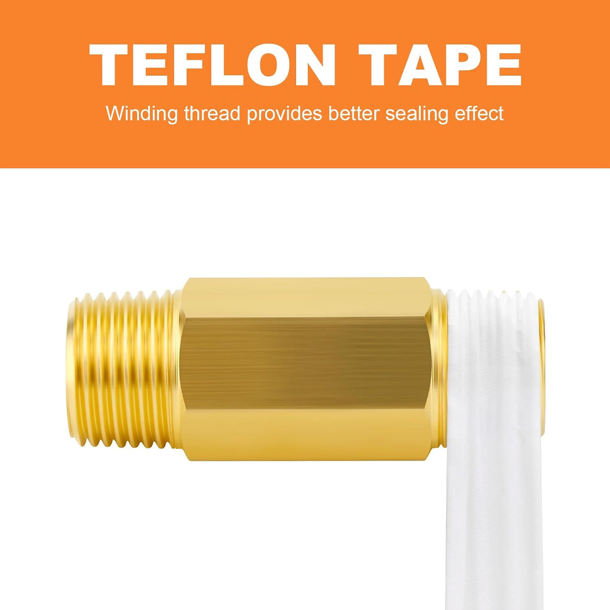 GASHER 2PCS 1/2" MNPT Brass Long Nipple 2" Length Pipe Fitting