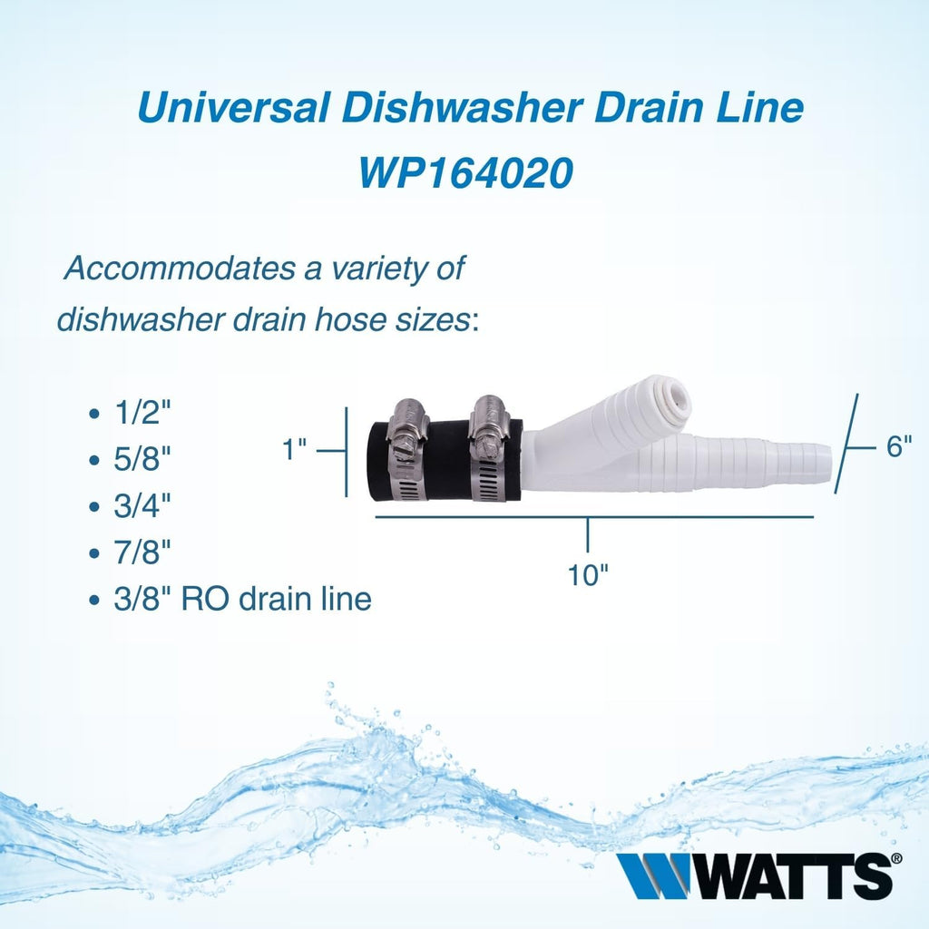 Watts Premier Universal Drain Line to Garbage Disposal Adapter RO Kit
