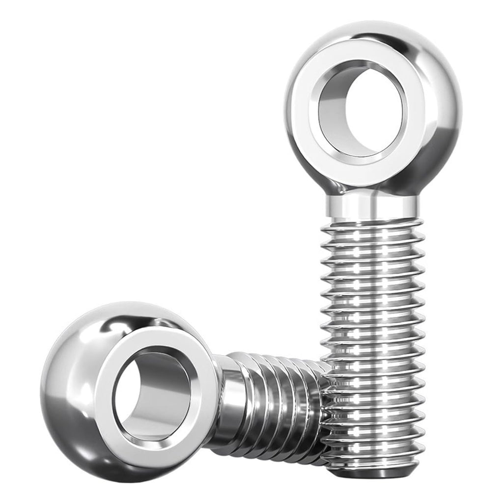 10pcs 304 Stainless Steel M5 x 35mm Machinery Shoulder Swing Lifting Eye Bolt