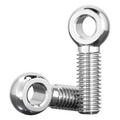 10pcs 304 Stainless Steel M5 x 35mm Machinery Shoulder Swing Lifting Eye Bolt