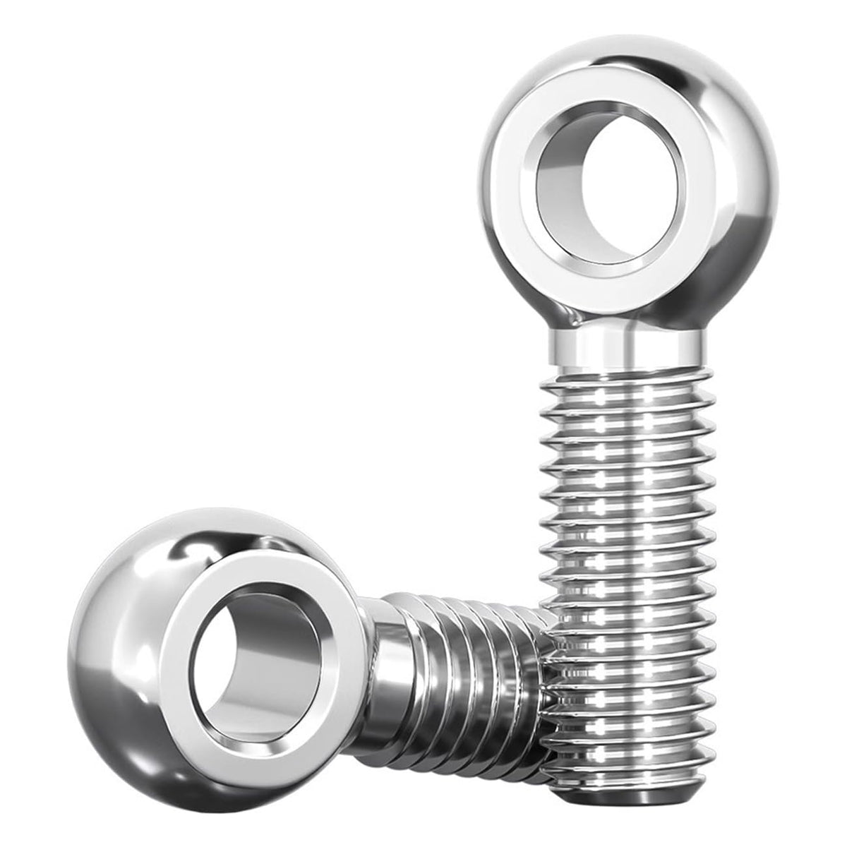 10pcs 304 Stainless Steel M5 x 35mm Machinery Shoulder Swing Lifting Eye Bolt