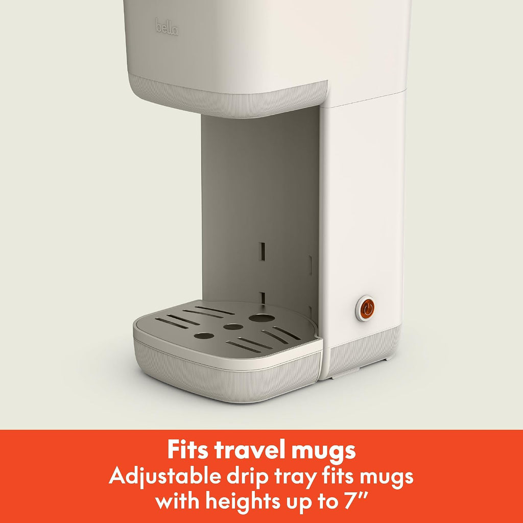Single Serve Coffee Maker, K Cup & Coffee Ground Compatible with Removable, Adjustable Drip Tray, Auto Shutoff &
