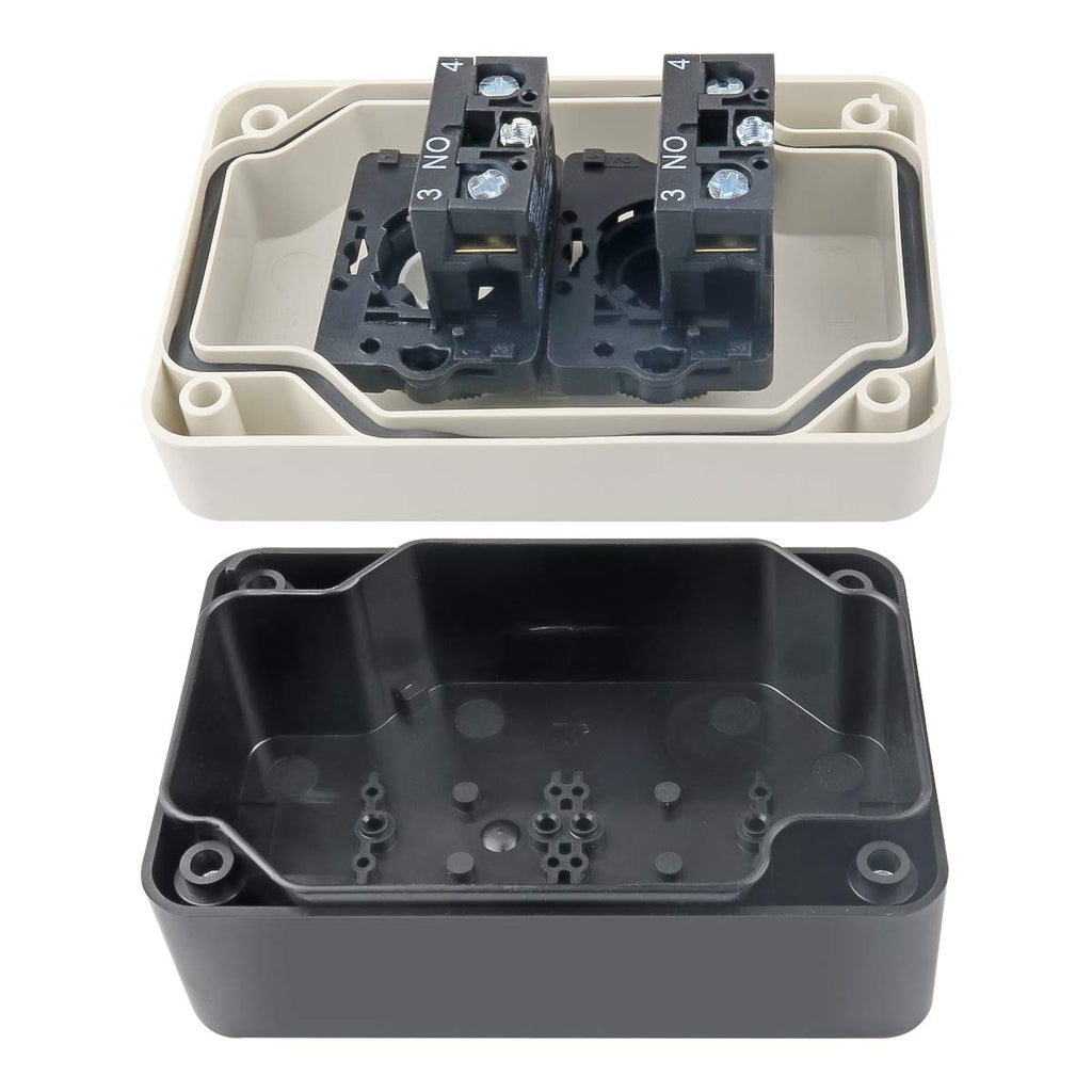 Push Button Switch Station Momentary NO White, NO Black, 380V 10A