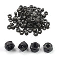 120Pcs M4x0.7 Locknuts Nylon Inserted Hex Lock Black Carbon Steel