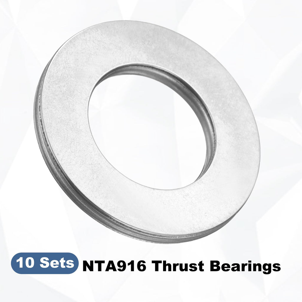 uxcell 10 Sets NTA916 Thrust Needle Roller Bearings with Washers, ID 9/16"