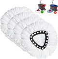 Spin Mop Replacement Head 4 Pack Mop Refill Compatible with Ocedar Triangle Swivel Mops Microfiber Swivel Mop