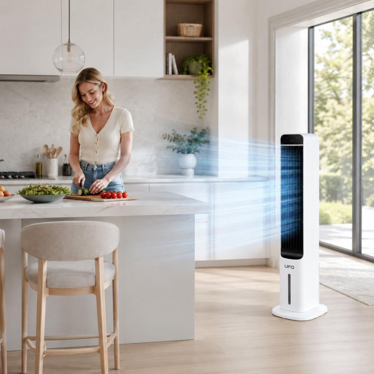 Portable Air Cooler, Swamp Cooler Fan with Remote Control